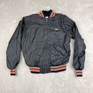 VTG Butwin Varsity Bomber Jacket Womens L Black South Cheerleader Union USA 80s